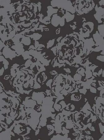 Grey Floral Wallpaper Big Ditsy
