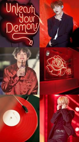 Red Aesthetic Bts Wallpaper On