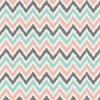 Mint And Coral Color Wallpaper Gray Zigzag Pattern