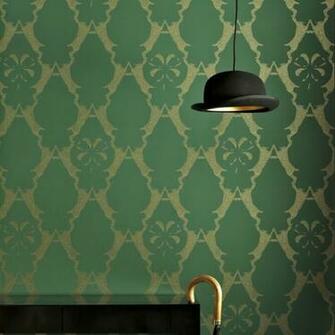 Boxing Hares Green Wallpaper Barneby Gates