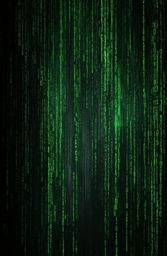 Matrix Binary Code Falling Wallpaper