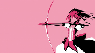Kaname Minimalist Puella Magi Madoka Magica Wallpaper