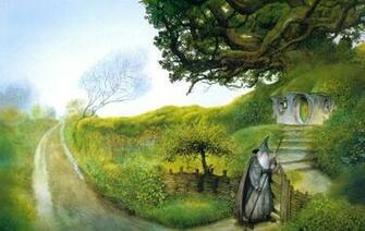 Houses The Hobbit Jrr Tolkien John Howe Shire Wallpaper