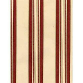 Wallpaper Waverly Classic Stripe Red Cream With Sage Green Pin Strip