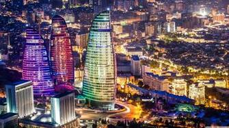 Flame Towers Baku Azerbaijan 4k HD Desktop Wallpaper For
