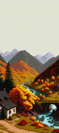 Pixel Art Landscape Wallpaper