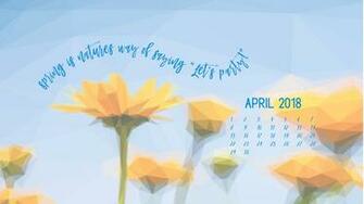 Geometric Daffodils April Digital Wallpaper