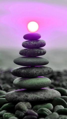 Summer Sunset Zen Wallpaper Stone Art Photography