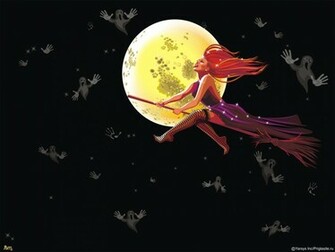 Happy Halloween Witch HD Wallpaper
