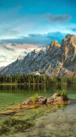 Mountains Lake Beautiful Scenery Nature Wallpaper
