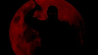 Ninja And Red Moon Wallpaper Pc Wallpaperlepi