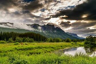 Photo Norway Hemsedal Nature Mountain Scenery Grass Clouds