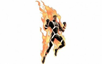 Human Torch On Fire Widescreen Wallpaper