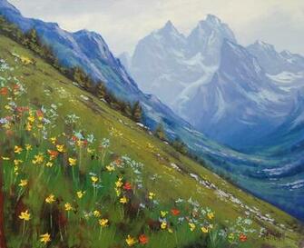 Drawing Artsaus Spring In The Rockies Wallpaper