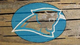 Carolina Panthers Logo Painted On Wood