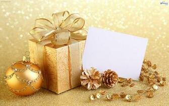 Christmas Card And Gift Wallpaper