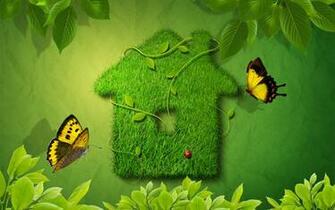 Creative Green House Wallpaper HD