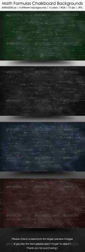 Math Formulas Chalkboard Background Education