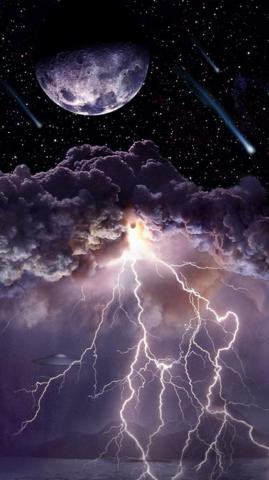 Galaxy Thunder Wallpaper On