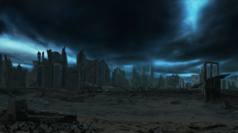 Destroyed City Background