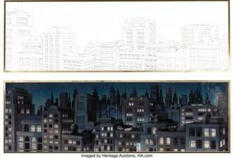 Batman The Animated Series Gotham City Production Background Lot