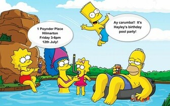 Simpsons Characters Image BirtHDay Invite Wallpaper Photos