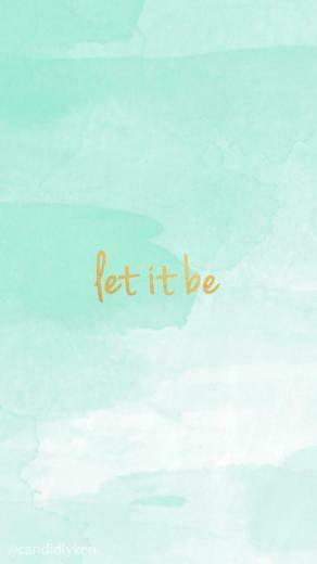 Let It Be Beauty Watercolor Wallpaper iPhone Blue
