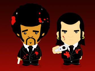 Wallpaper Photo Art Pulp Fiction Movie