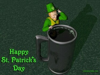 People Green Lucky Beer Mug Ale Leprechauns 3d Wallpaper
