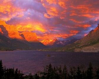 Montana Glacier Saintmarylake Desktop Pc And Mac Wallpaper