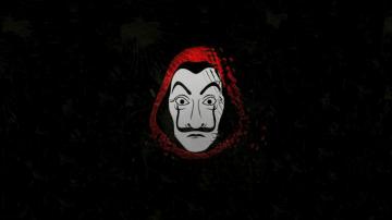 Money Heist Dali Mask Minimalist 4k Wallpaper