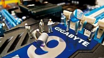 Wallpaper Gigabyte Macro Capacitor Desktop