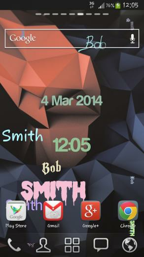Galaxy S5 My Name Wallpaper Screenshot