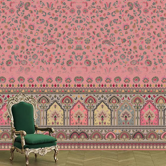 Traditional Wallpaper Dds171 Red And Wine Decor