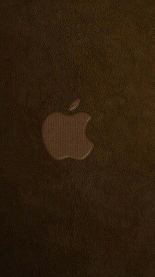 Leather Apple Logo iPhone Wallpaper HD For