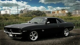Auto Chevrolet Camaro Hot Rod Classic Cars Muscle Black Wallpaper