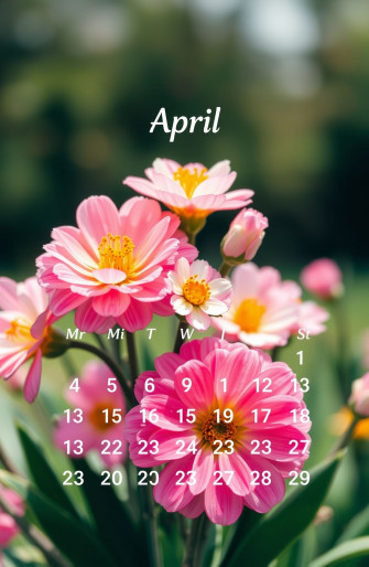 April Calendar Wallpaper