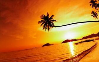 Tropical Beach Sunset Mak Island Thailand Wallpaper HD