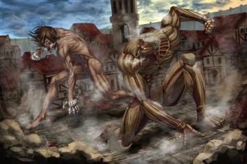 Armored Titan Reiner Braun And Eren Yeager 4k Ultra HD Wallpaper