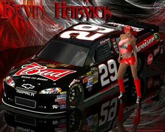 Kevin Harvick Lady In Red Wallpaper