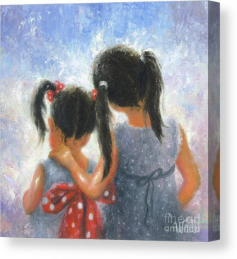 Sister Love Black Hair S Print Art By Vickie Wade