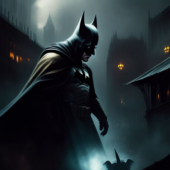 Shy Goshawk679 Scary Batman With A Black Cape Fighting People On