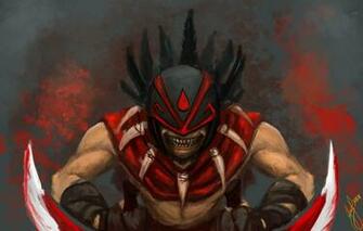 Wallpaper Blood Feathers Art Guy Swords Bloodseeker Dota