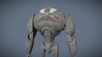 B2 Super Battle Droid Low Poly Clone Wars S1 3d Model By