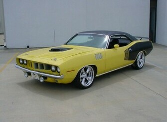Plymouth Hemi Cuda Black Shaker Hood Elastomeric Bumpers Rallye