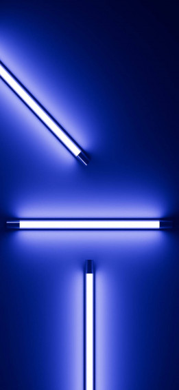 4k Neon iPhone Blue Lights In Wall Wallpaper