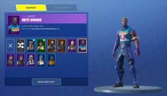 Fortnite Season Battle Pass Level Brite Gunner Set Whiplash