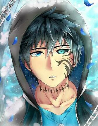HD Wallpaper Anime Boy Tattoo Colorful Eyes Shape Petals