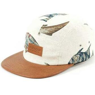 Rip N Dip Marina Camp Cap Cream Leather Forty Two Skateboard Shop