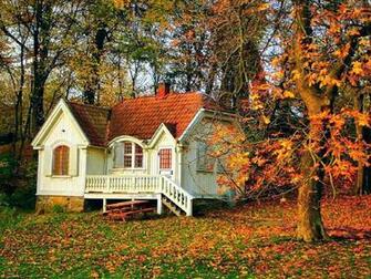Cottage In The Forest Wallpaper HD